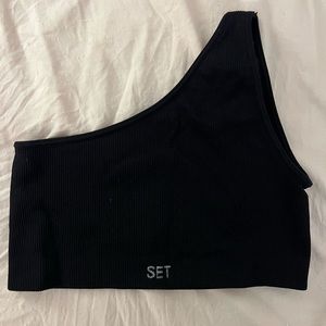 Set Active SculptFlex Ribbed One Shoulder Bra